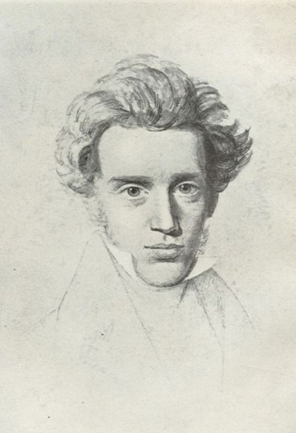 Søren Kierkegaard, dibuix de Niels Christian Kierkegaard